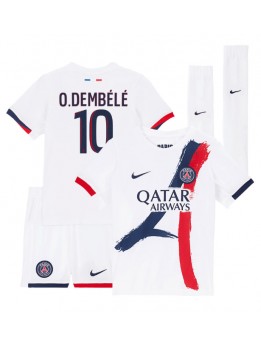 Billige Paris Saint-Germain Ousmane Dembele #10 Bortedraktsett Barn 2024-25 Kortermet (+ Korte bukser)